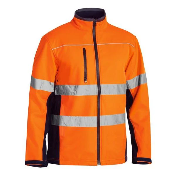 Bisley Taped Hi Vis Soft Shell Jacket (BJ6059T) - Image 3