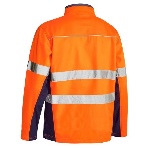 Bisley Taped Hi Vis Soft Shell Jacket (BJ6059T) - Image 4