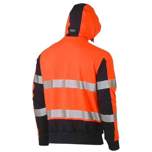Bisley Taped Hi Vis Stretchy Fleece Hoodie (BK6815T) (Clearance) - Image 2