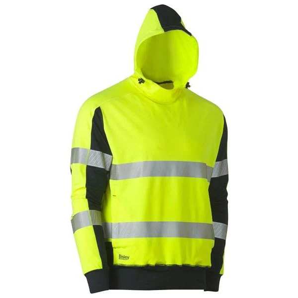 Bisley Taped Hi Vis Stretchy Fleece Hoodie (BK6815T) (Clearance) - Image 3