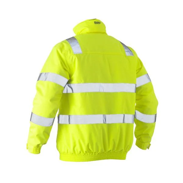 Bisley Taped Hi Vis Wet Weather Bomber Jacket With Radio Loop And ID Pocket (BJ6770T) - Image 2