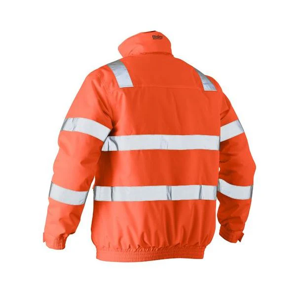 Bisley Taped Hi Vis Wet Weather Bomber Jacket With Radio Loop And ID Pocket (BJ6770T) - Image 4