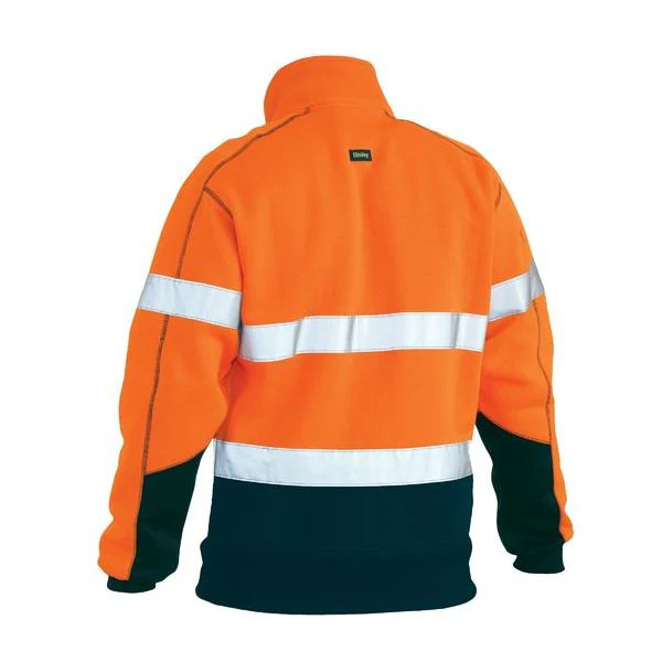 Bisley Taped Two Tone 1/4 Zip Hi Vis Fleece Pullover With Sherpa Lining (BK6987T) - Image 4