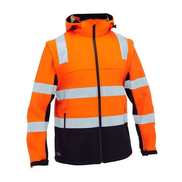 Bisley Taped Two Tone Hi Vis 3 In 1 Soft Shell Jacket (BJ6078T) - Image 8
