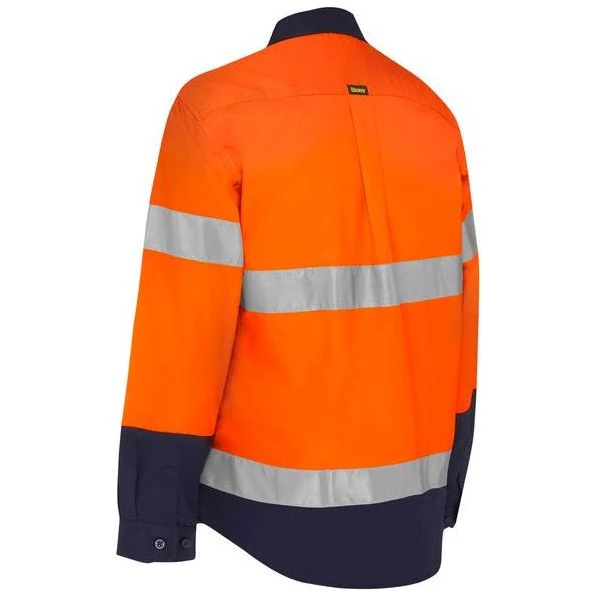 Bisley Taped Two Tone Hi Vis Drill Long Sleeve Maternity Shirt (BLM6456T) - Image 4
