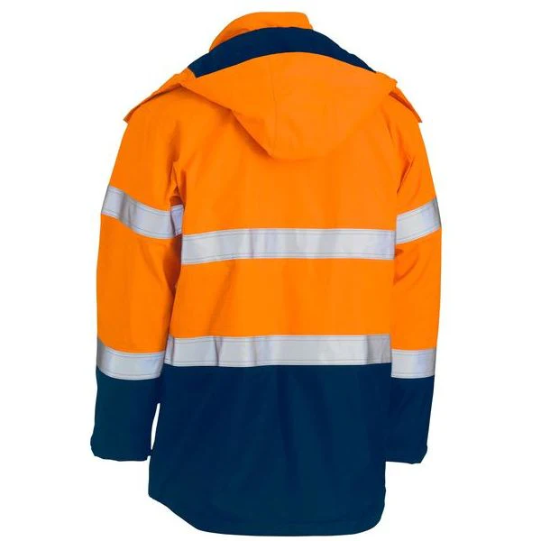 Bisley Taped Two Tone Hi Vis FR Wet Weather Shell Jacket (BJ8110T) - Image 2