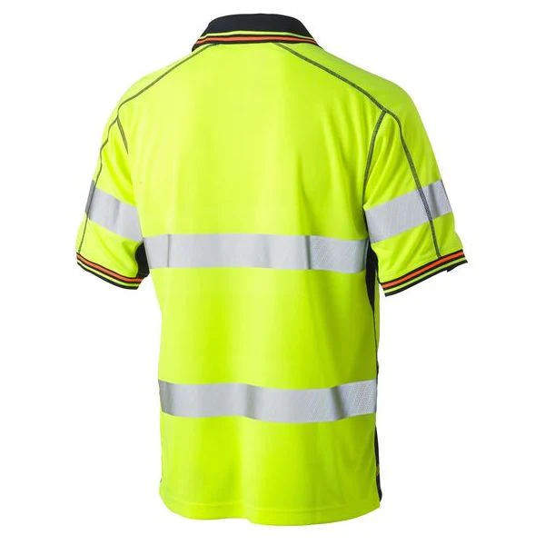 Bisley Taped Two Tone Hi Vis Polyester Mesh Short Sleeve Polo Shirt (BK1219T) - Image 2