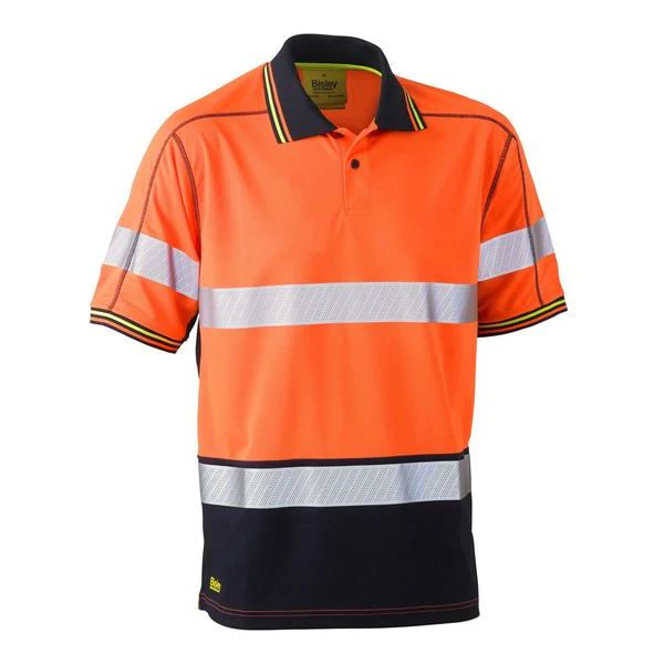 Bisley Taped Two Tone Hi Vis Polyester Mesh Short Sleeve Polo Shirt (BK1219T) - Image 3