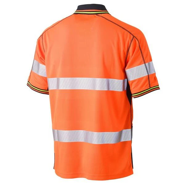 Bisley Taped Two Tone Hi Vis Polyester Mesh Short Sleeve Polo Shirt (BK1219T) - Image 4
