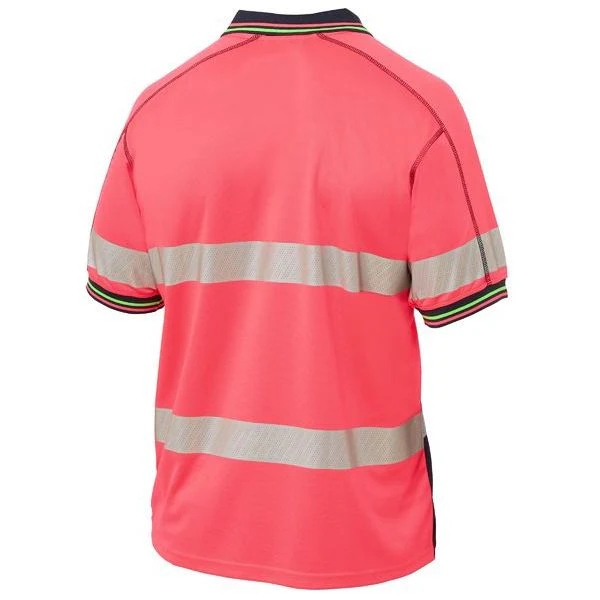Bisley Taped Two Tone Hi Vis Polyester Mesh Short Sleeve Polo Shirt (BK1219T) - Image 6