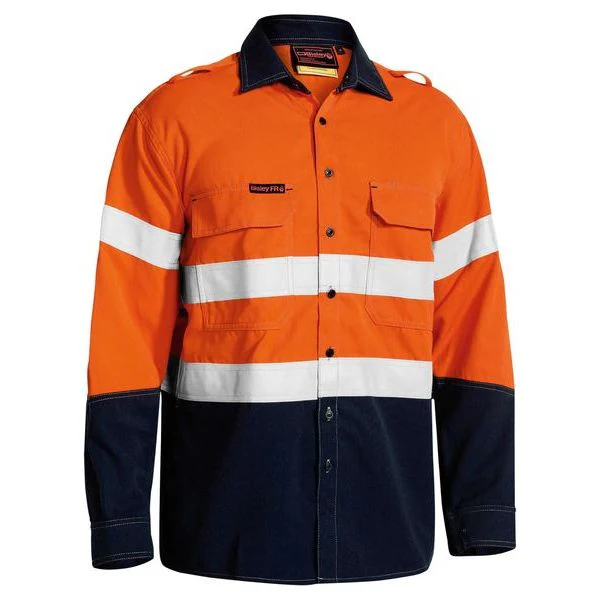 Bisley Tencate Tecasafe Plus Taped FR Vented Long Sleeve Shirt (BS8082T) - Image 3