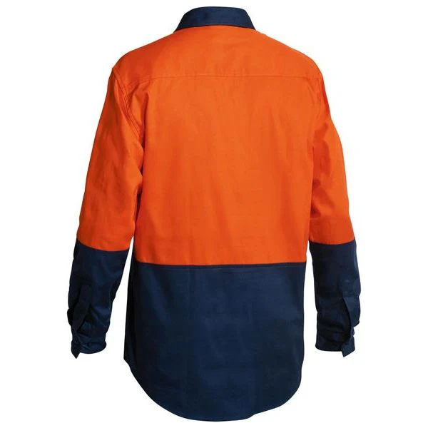 Bisley Two Tone Closed Front Hi Vis Drill Long Sleeve Shirt (BSC6267) - Image 4
