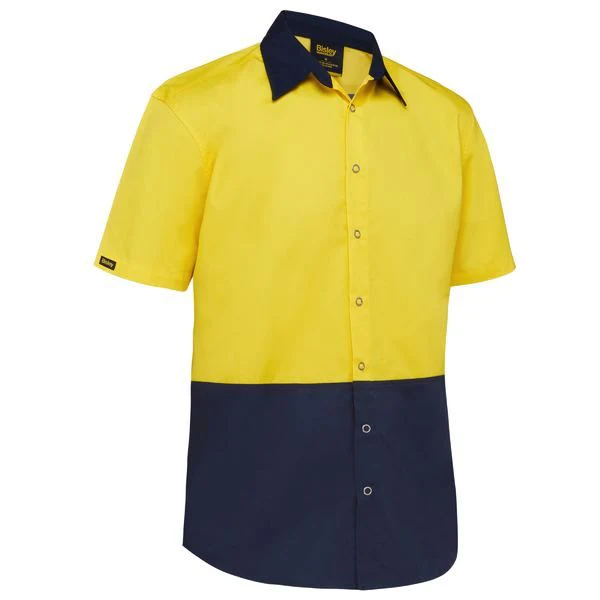 Bisley Two Tone Hi Vis Short Sleeve Shirt (BS1442) (Clearance)
