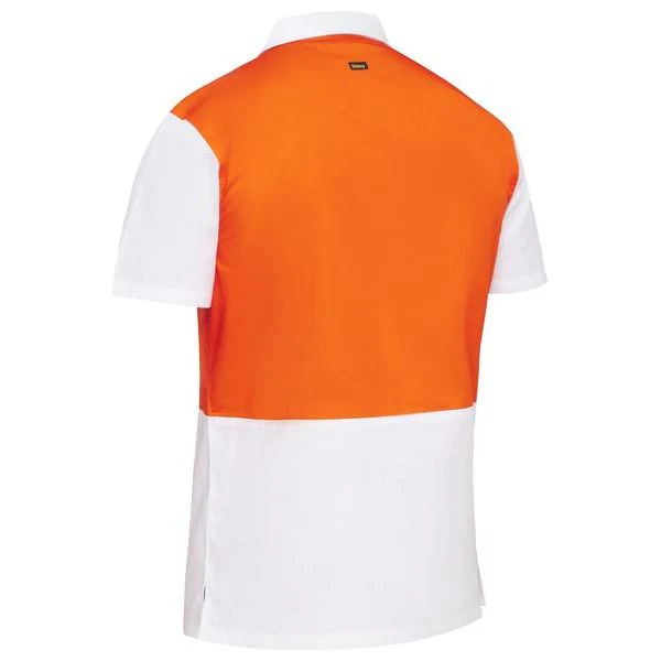 Bisley Two Tone Hi Vis V-Neck Short Sleeve Shirt (BS1405) (Clearance) - Image 2