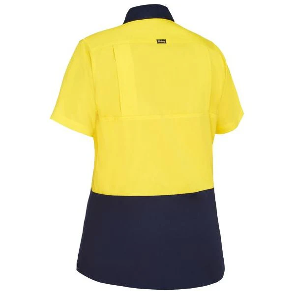 Bisley Womens Cool Lightweight Hi Vis Drill Shirt (BL1895) - Image 2