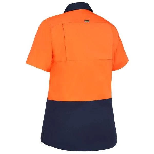 Bisley Womens Cool Lightweight Hi Vis Drill Shirt (BL1895) - Image 4