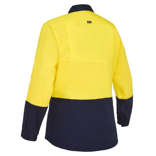 Bisley Womens Cool Lightweight Hi Vis Drill Shirt (BL6895) - Image 4