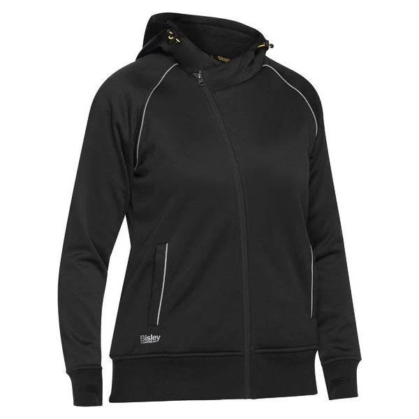 Bisley Womens Fleece Zip Front Sherpa Lined Hoodie (BKL6925) (Clearance) - Image 3