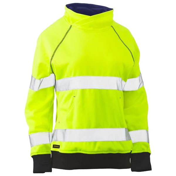 Bisley Womens Long Sleeve Taped Hi Vis Fleece Jumper (BKL6818T) - Image 3