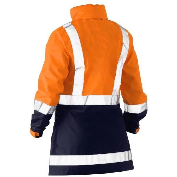 Bisley Womens Taped Hi Vis Recycled Rain Shell Jacket (BJL6766T) - Image 6