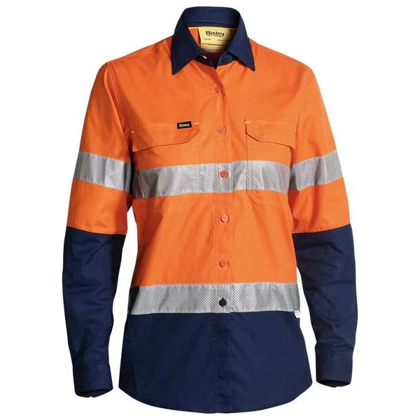 Bisley Womens Taped Hi Vis X Airflow Ripstop Shirt (BL6415T)