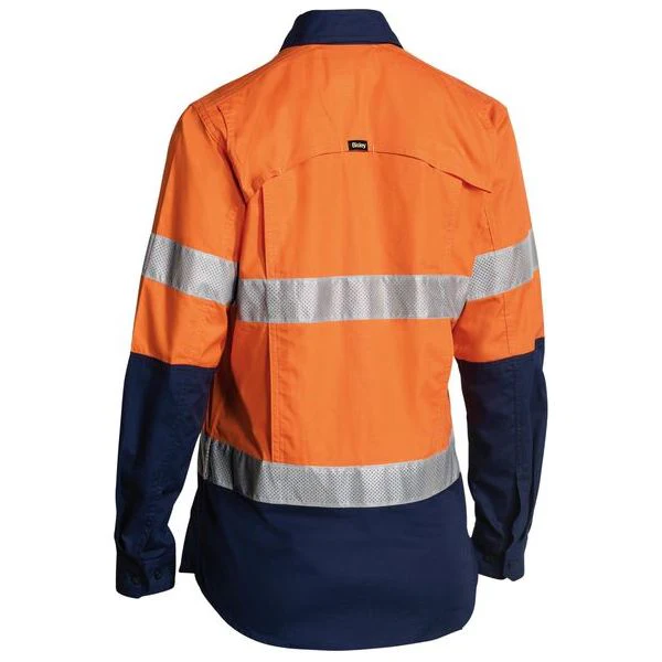 Bisley Womens Taped Hi Vis X Airflow Ripstop Shirt (BL6415T) - Image 2