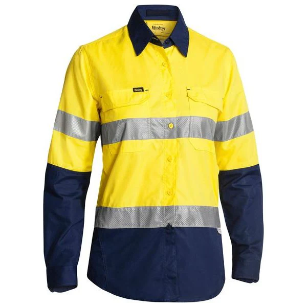 Bisley Womens Taped Hi Vis X Airflow Ripstop Shirt (BL6415T) - Image 3