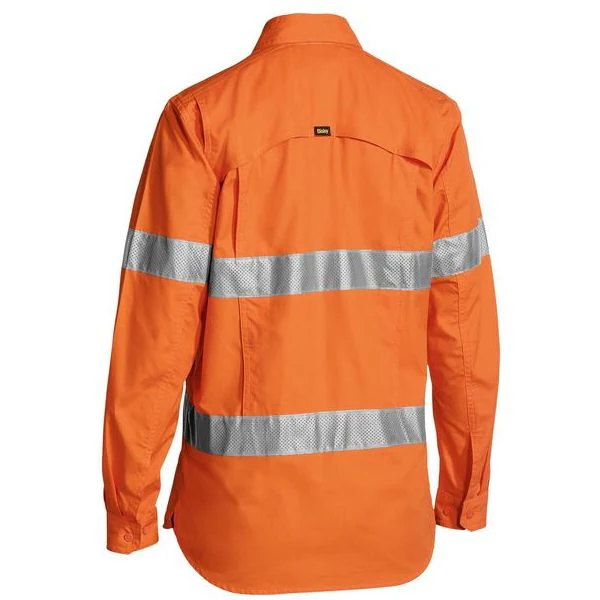Bisley Womens Taped Hi Vis X Airflow Ripstop Shirt (BL6416T) - Image 2