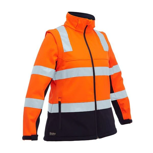 Bisley Womens Taped Two Tone Hi Vis 3 In 1 Soft Shell Jacket (BJL6078T) - Image 10