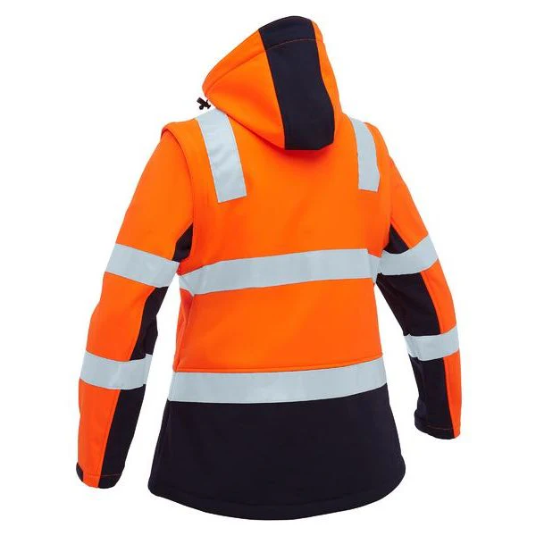 Bisley Womens Taped Two Tone Hi Vis 3 In 1 Soft Shell Jacket (BJL6078T) - Image 11