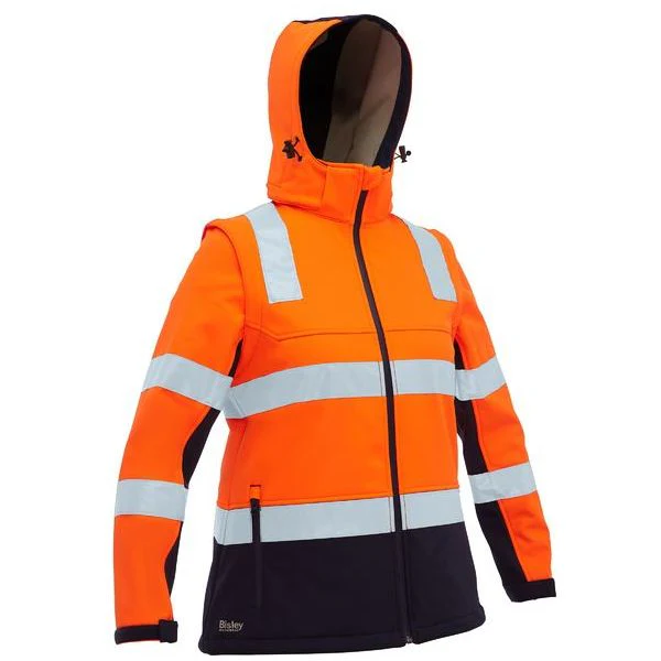 Bisley Womens Taped Two Tone Hi Vis 3 In 1 Soft Shell Jacket (BJL6078T) - Image 15