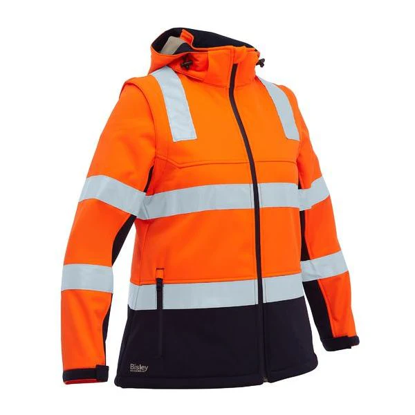 Bisley Womens Taped Two Tone Hi Vis 3 In 1 Soft Shell Jacket (BJL6078T) - Image 17