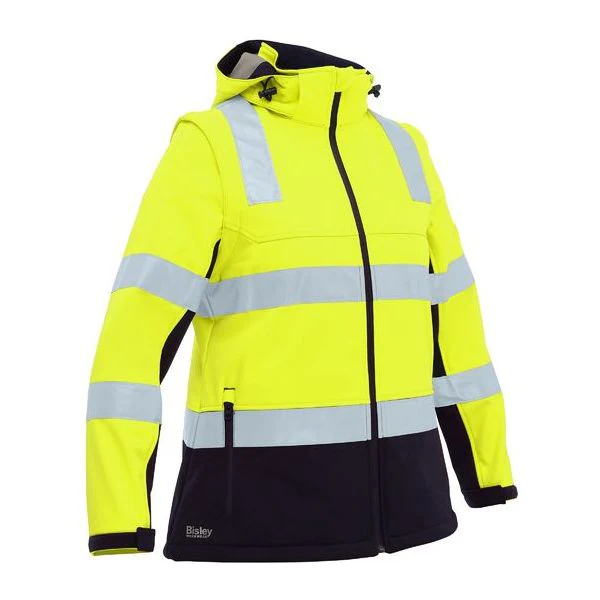 Bisley Womens Taped Two Tone Hi Vis 3 In 1 Soft Shell Jacket (BJL6078T) - Image 18