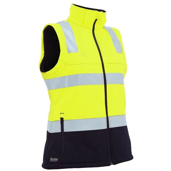 Bisley Womens Taped Two Tone Hi Vis 3 In 1 Soft Shell Jacket (BJL6078T) - Image 4