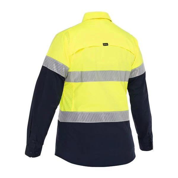 Bisley Womens X Airflow Hi Vis Taped Stretch Ripstop Shirt (BL6491T) - Image 2