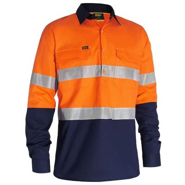 Bisley X Airflow Closed Front Taped Hi Vis Ripstop Shirt (BSC6415T) - Image 3