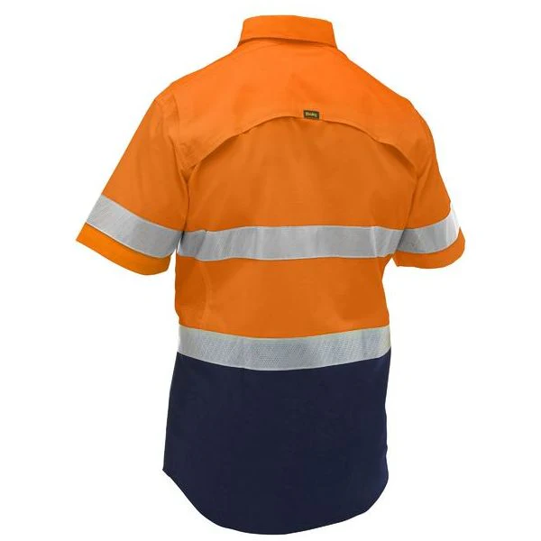 Bisley X Airflow Hi Vis Taped Stretch Ripstop Short Sleeve Shirt (BS1491T) - Image 2