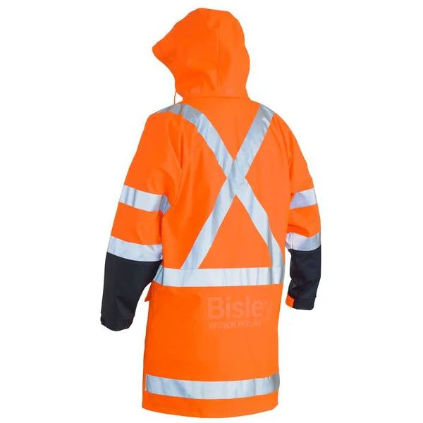 Bisley X Taped Two Tone Hi Vis Stretch PU TTMC-W Rain Coat (BJ6955XT) - Image 4