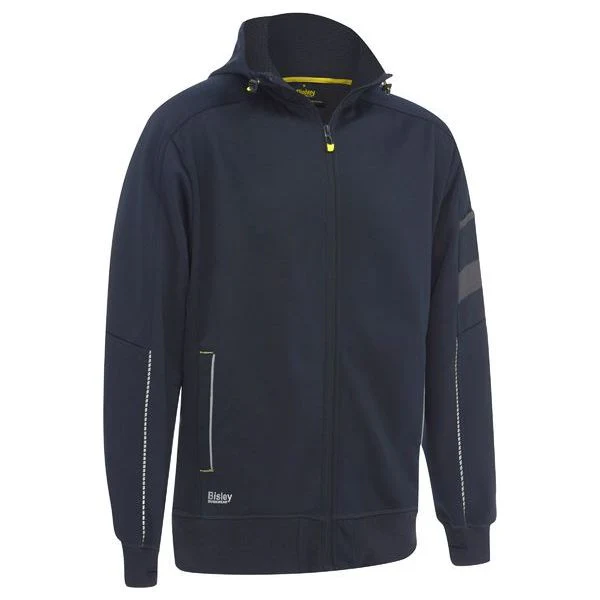 Bisley Zip-Front Work Fleece Hoodie With Sherpa Lining (BK6925) (Clearance) - Image 3