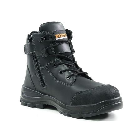 Bison Tor Zip Side Lace Up Black Safety Boot (TOR) - Image 3