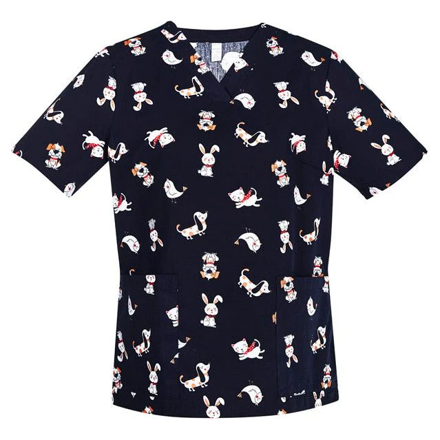 Biz Care Best Friends Mens Scrub Top - (CST147MS) (Clearance)