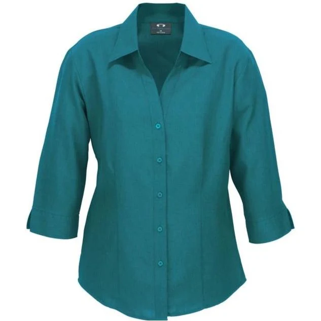 Biz Care Womens Plain Oasis 3/4 Sleeve Shirt (LB3600) - Image 3