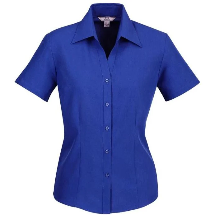 Biz Care Womens Plain Oasis Short Sleeve Shirt (LB3601) - Image 3