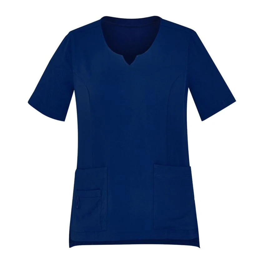 Biz Care Womens Tailored Fit Round Neck Scrub Top (CST942LS)