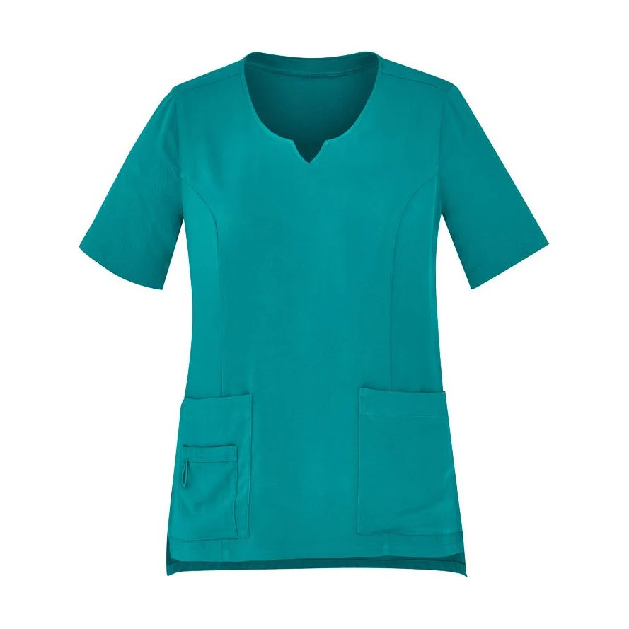 Biz Care Womens Tailored Fit Round Neck Scrub Top (CST942LS) - Image 3