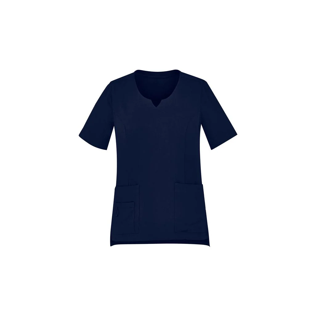 Biz Care Womens Tailored Fit Round Neck Scrub Top (CST942LS) - Image 5