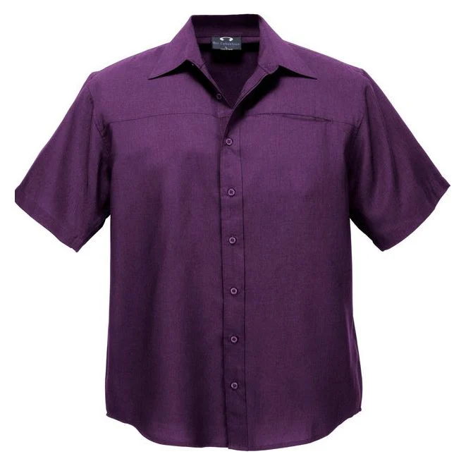 Biz Collection Mens Plain Oasis Short Sleeve Shirt (SH3603) - Image 7