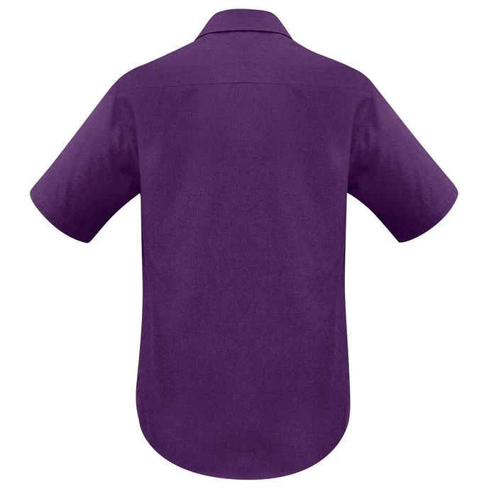 Biz Collection Mens Plain Oasis Short Sleeve Shirt (SH3603) - Image 8