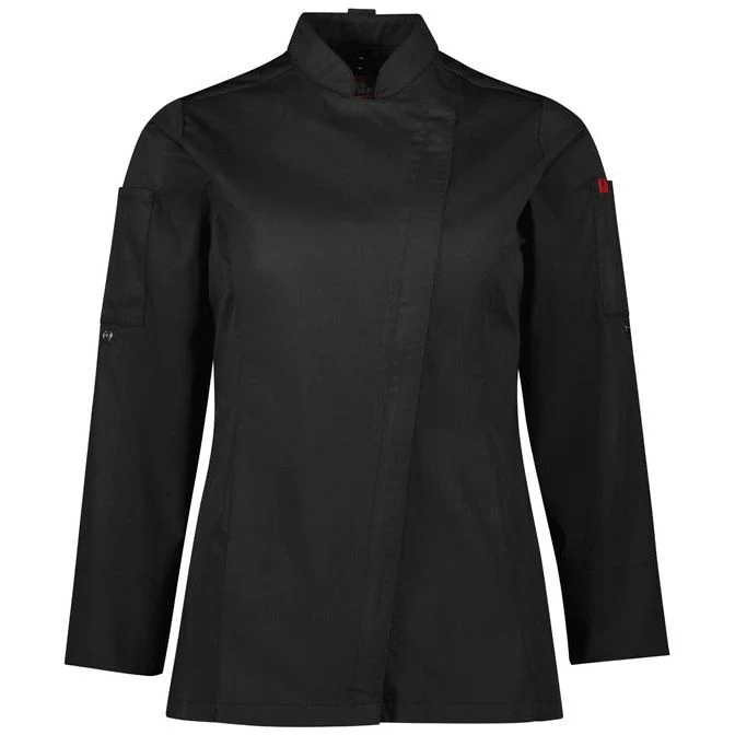 Biz Collection Womens Alfresco Long Sleeve Chef Jacket (CH330LL) - Image 3