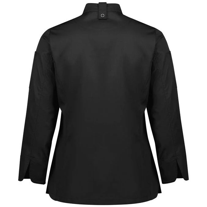 Biz Collection Womens Alfresco Long Sleeve Chef Jacket (CH330LL) - Image 4